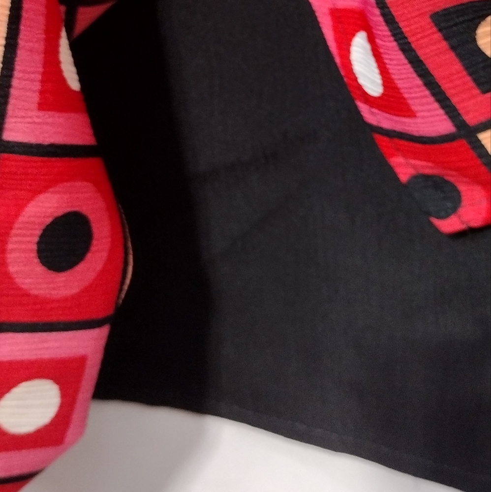 Notations Geometrical Print Button Down Shirt Womens XL Red Bobo Retro 90s Y2K - Picture 7 of 8
